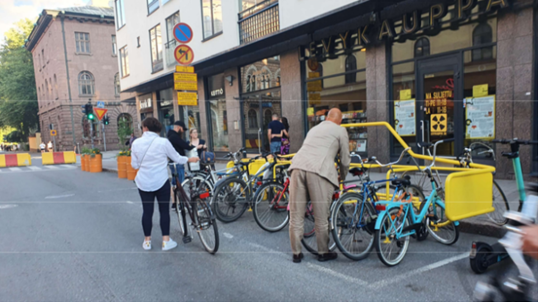 Case study image: Turku bike parking stands